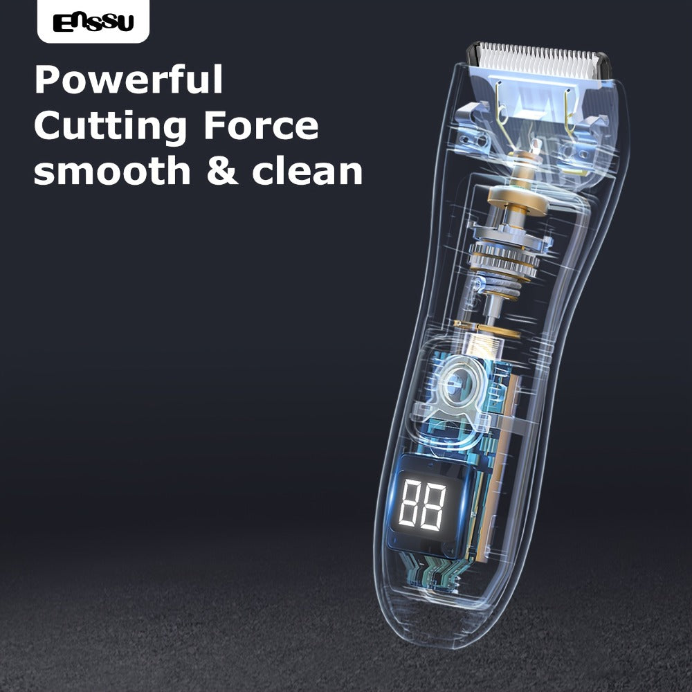 Ceramic-Blade Body Hair Trimmer with IPX7 Rating, LCD Display, Charging Stand and Black Housing — image 9