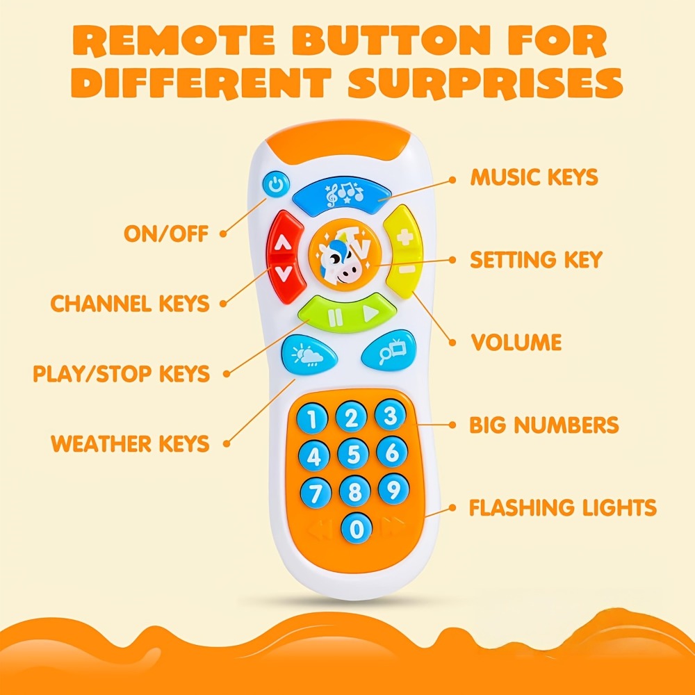 Baby Smartphone & Remote Control Toy Set with Horse, Pretend Play Phone with Music, Sound Effects & Learning Features — image