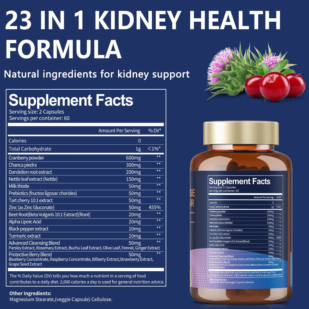 Herbal Supplement with Totaria Health Label, 23-in-1 Capsules with Chanca Piedra and Cranberry, 120 Count — image 11