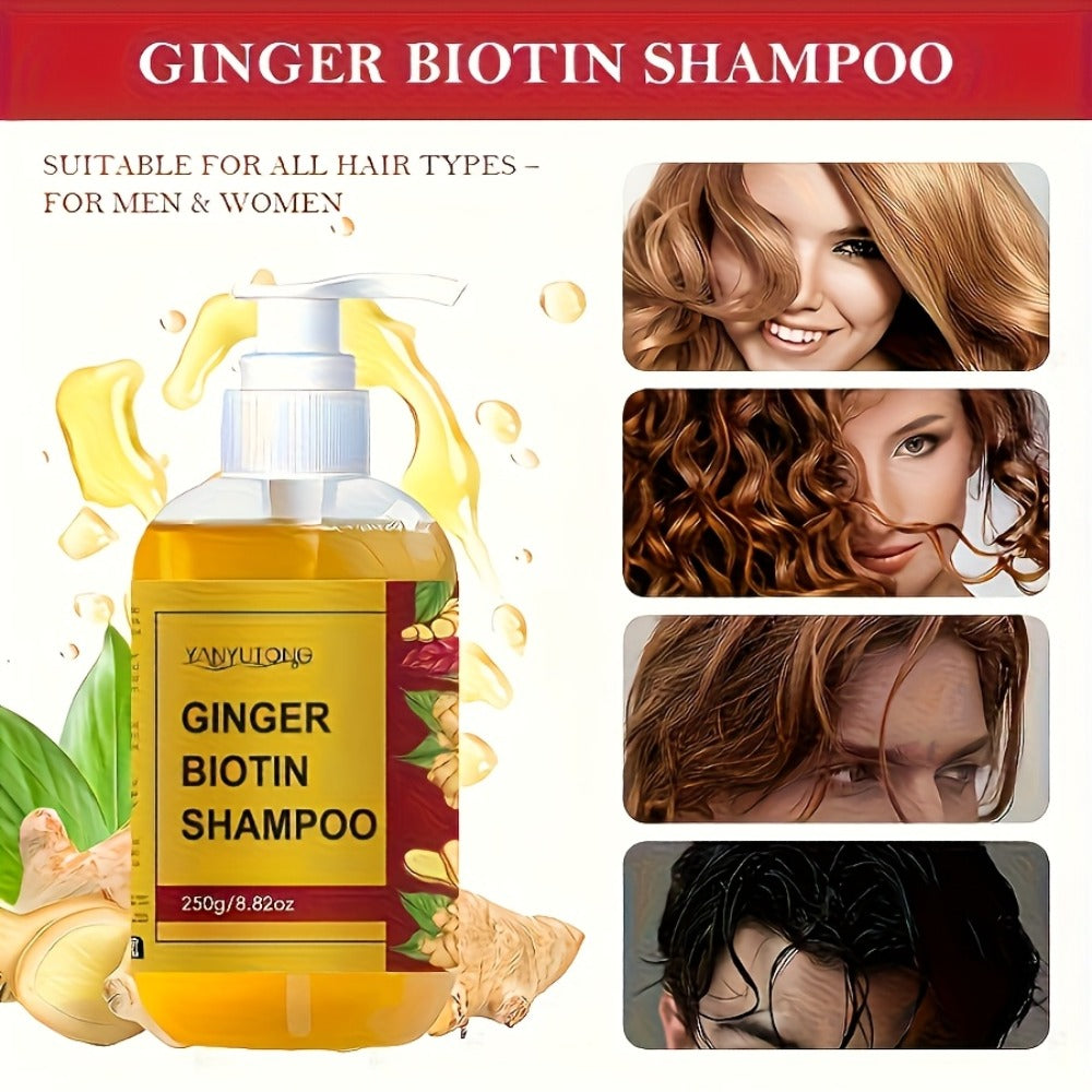 Ginger Biotin Shampoo 250g with Vitamin B7 for Hair Growth, Deep Cleansing, Anti-Breakage, Anti-Split Ends — image 5