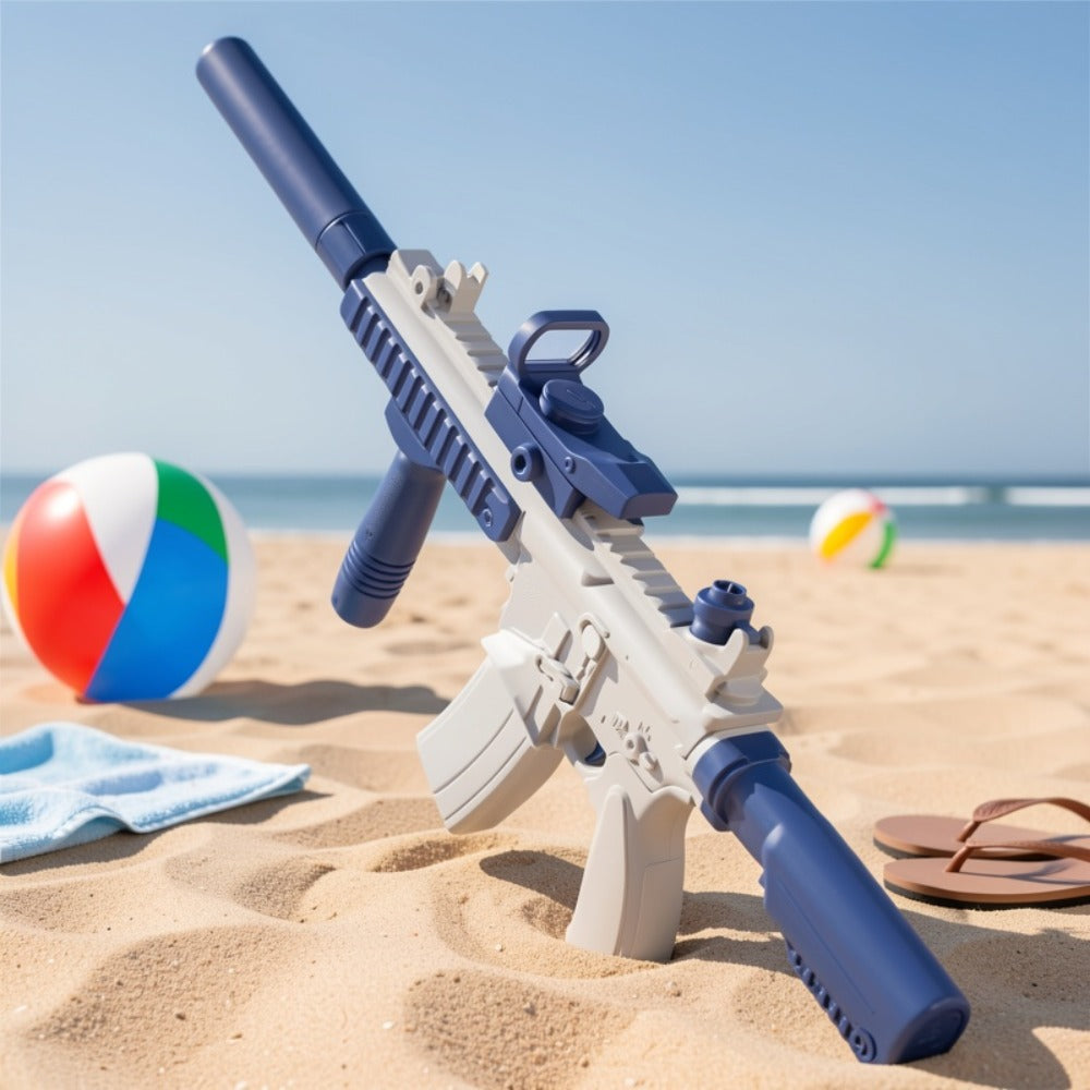 Continuous-Fire Water Gun for Kids & Adults, High- Long-Range Squirt Blaster for Summer Beach Pool Backyard Outdoor Play — im