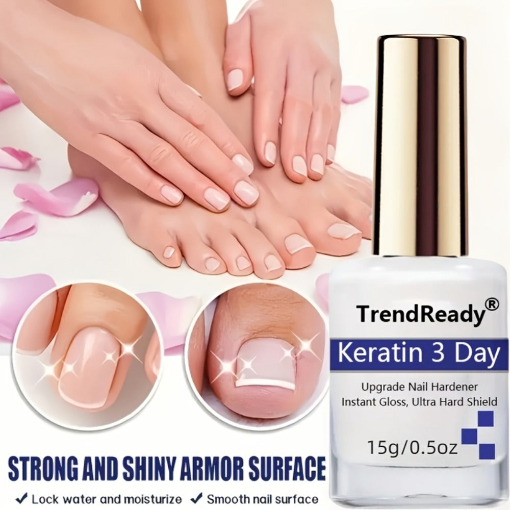 Nail Hardener for Weak Brittle Splitting Nails 2 Pack – Fast Drying White Nail Strengthener with Vitamin E — image 8