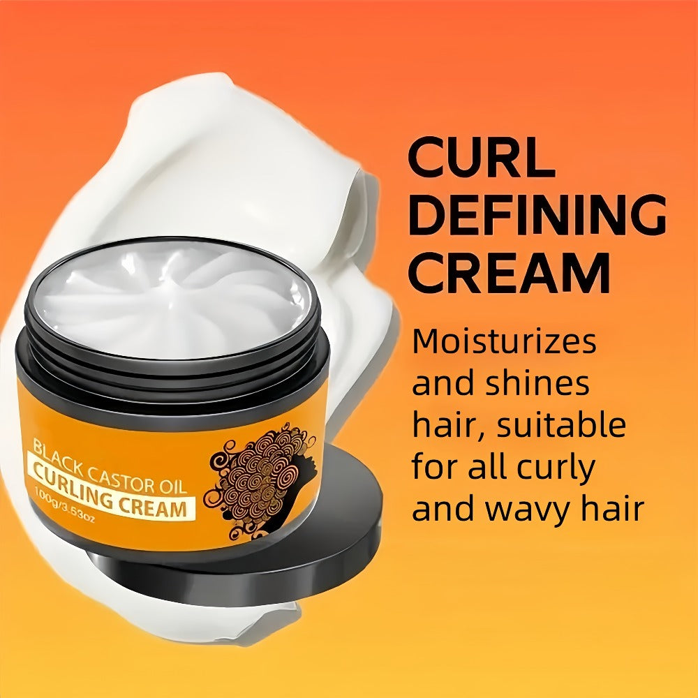 Castor Oil Curl Defining Cream 2-Pack, Deep Moisture Curl Styler with Rosemary & Coconut Oil, Frizz Control — image 8