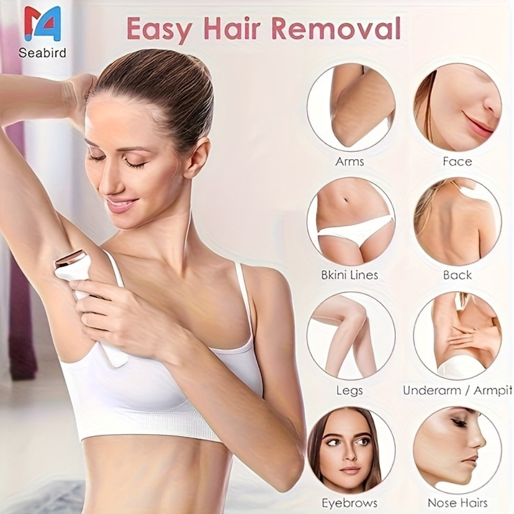 Electric Shaver for Women 4-in-1 Rechargeable Grooming Kit – Painless Hair Remover Eyebrow Trimmer Nose Hair Bikini Trimmer —