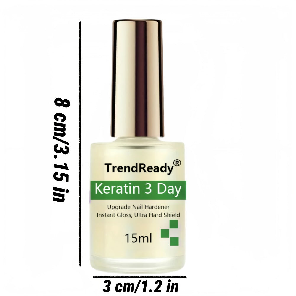 Vitamin E & Hyaluronic Acid Nail Hardener 2PCS 0.51oz – Protein Base Coat Ridge Filler & Concealer Quick Air-Dry Formula — im