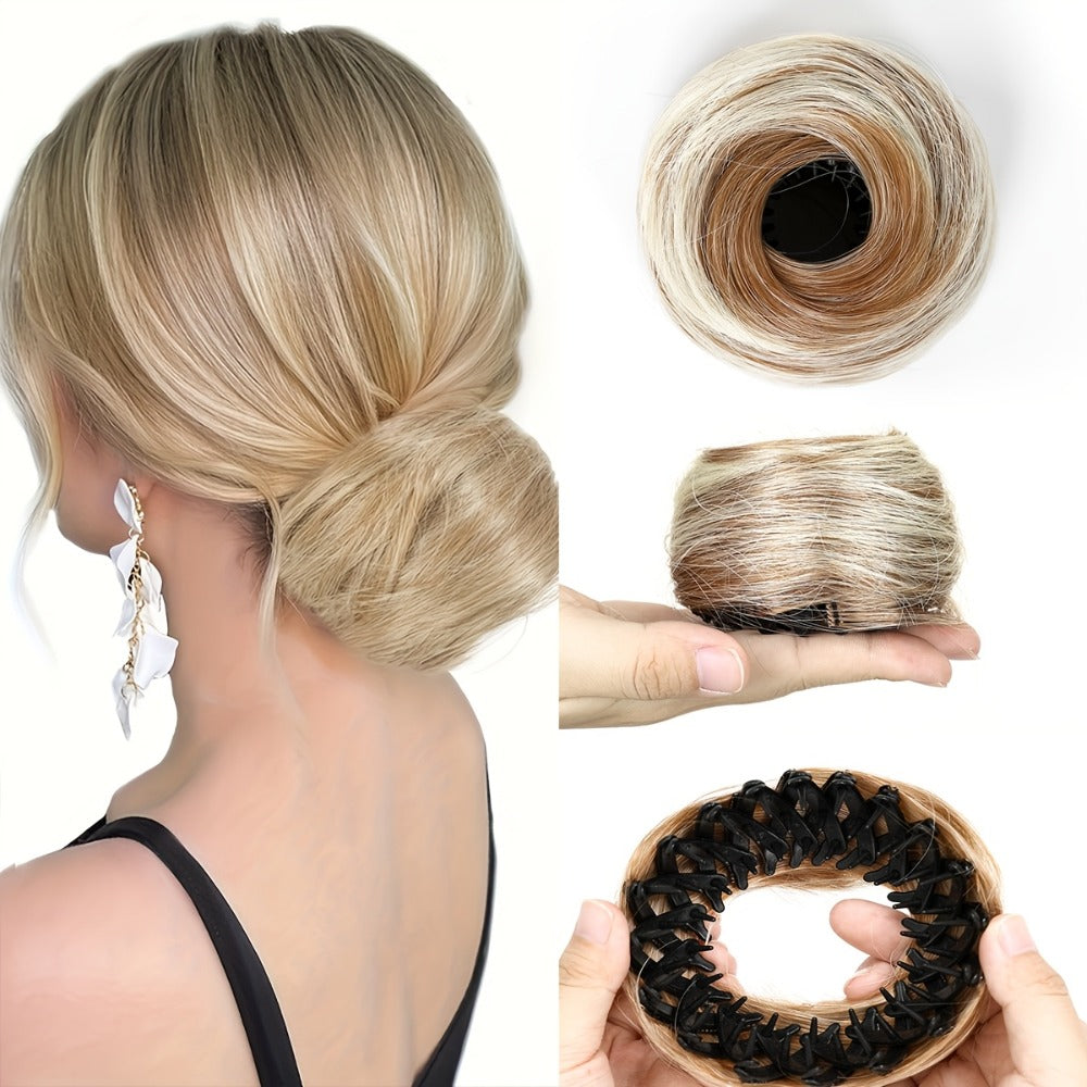 Hair Accessories Four-Inch Curly Bun Hair Piece in Six Synthetic Fiber Colors for Updo Styling — image 11