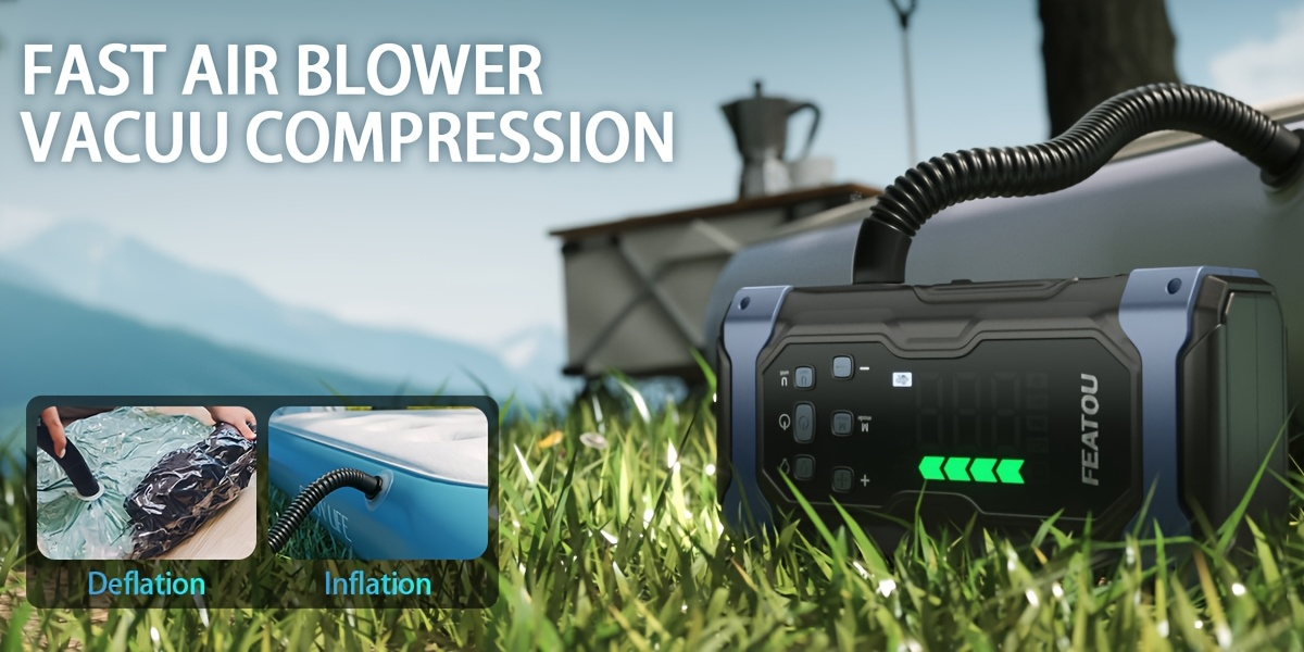 Jump Starter 20000mAh 9-in-1 with Air Compressor Tire Inflator for All Gas 3.7gal Diesel Large SUV for Garden, Patio and Yard