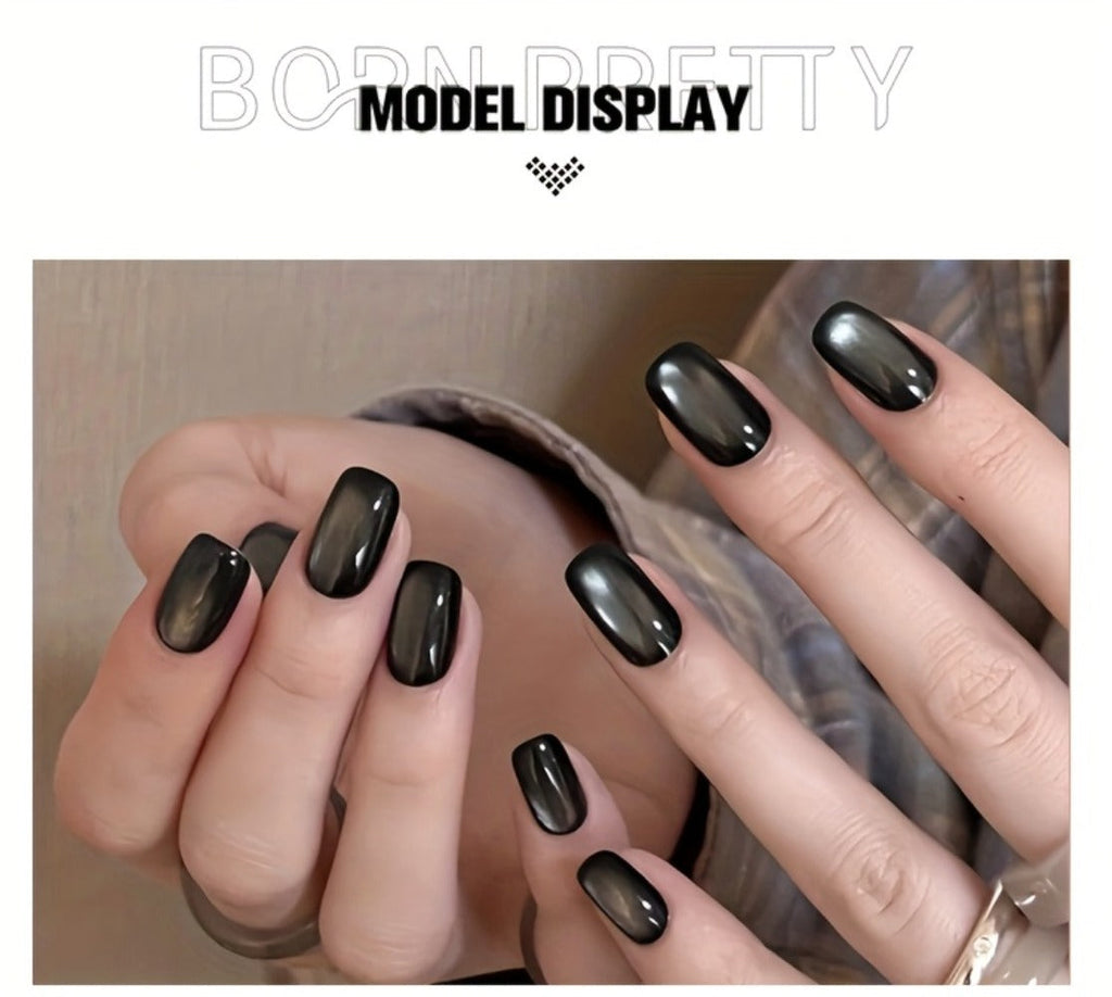 Gel Nail Polish in 10ml Black Magnetic Cat-Eye with Glass-Bead Shimmer, BGC01 or MY49 for Shimmer Art — image 17