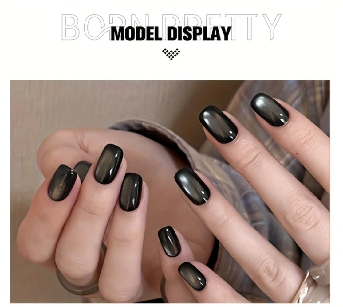 Gel Nail Polish in 10ml Black Magnetic Cat-Eye with Glass-Bead Shimmer, BGC01 or MY49 for Shimmer Art — image 17