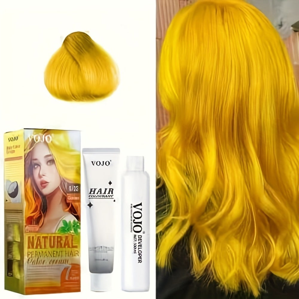 Permanent Hair Dye Kit 12 Vibrant Colors with Developer & Applicator Tools Bleach Blonde Ash for Bath Time, Home Spa and Pers