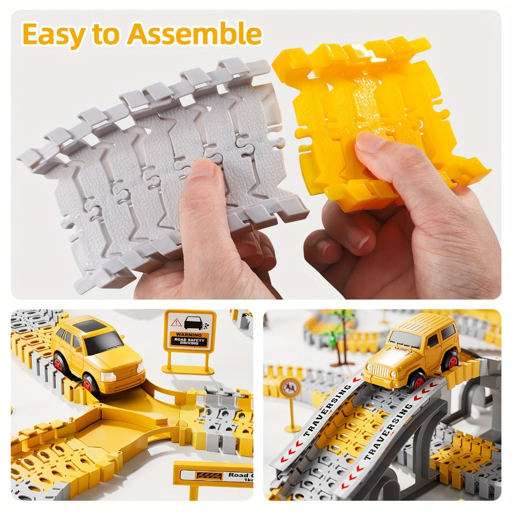 236-Piece STEM Race Track Car Toy Set for Kids Ages 3+, Track Splicing & Racing, Engineering Construction Style — image 7