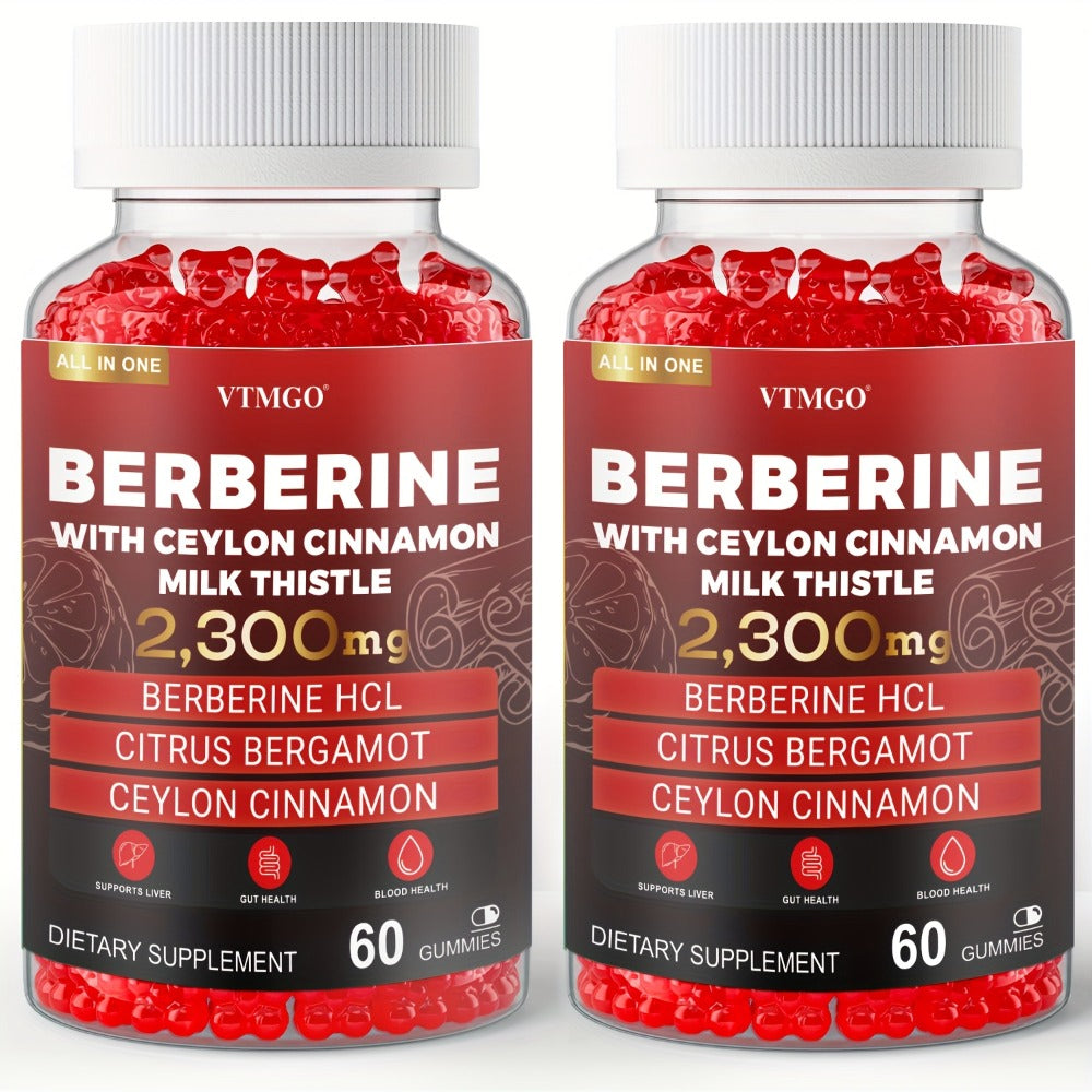 Berberine HCL Gummies 2300mg 60ct with Ceylon Cinnamon, Milk Thistle & Turmeric for Blood Sugar Balance — image 5