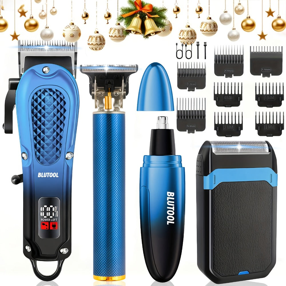 Multi-Piece Hair Clipper Kit for Men – USB Rechargeable Cordless Electric Trimmer Set, 2-Piece & 4-Piece Home Travel Barber T