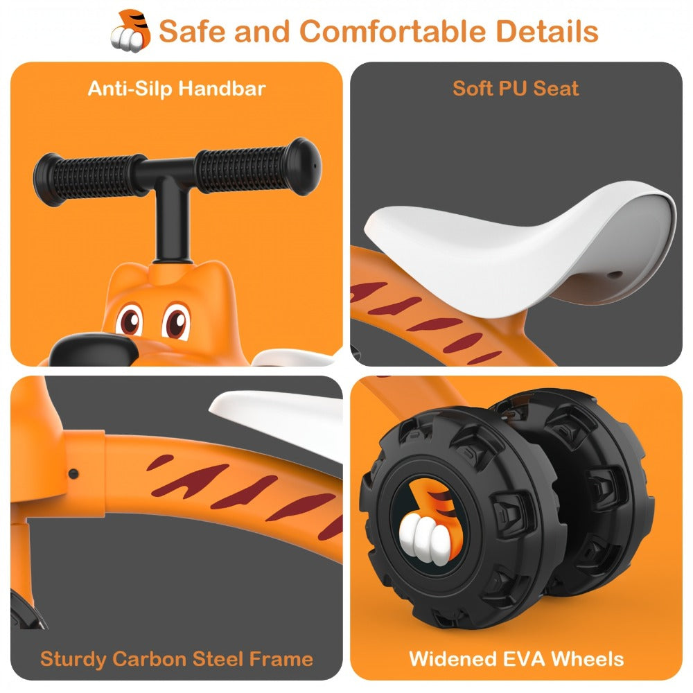 Baby Balance Bike 4 Wheels with Adjustable Seat Toddler Walker Ride On Toy with the Listed Color, Size or Set Options for Eve