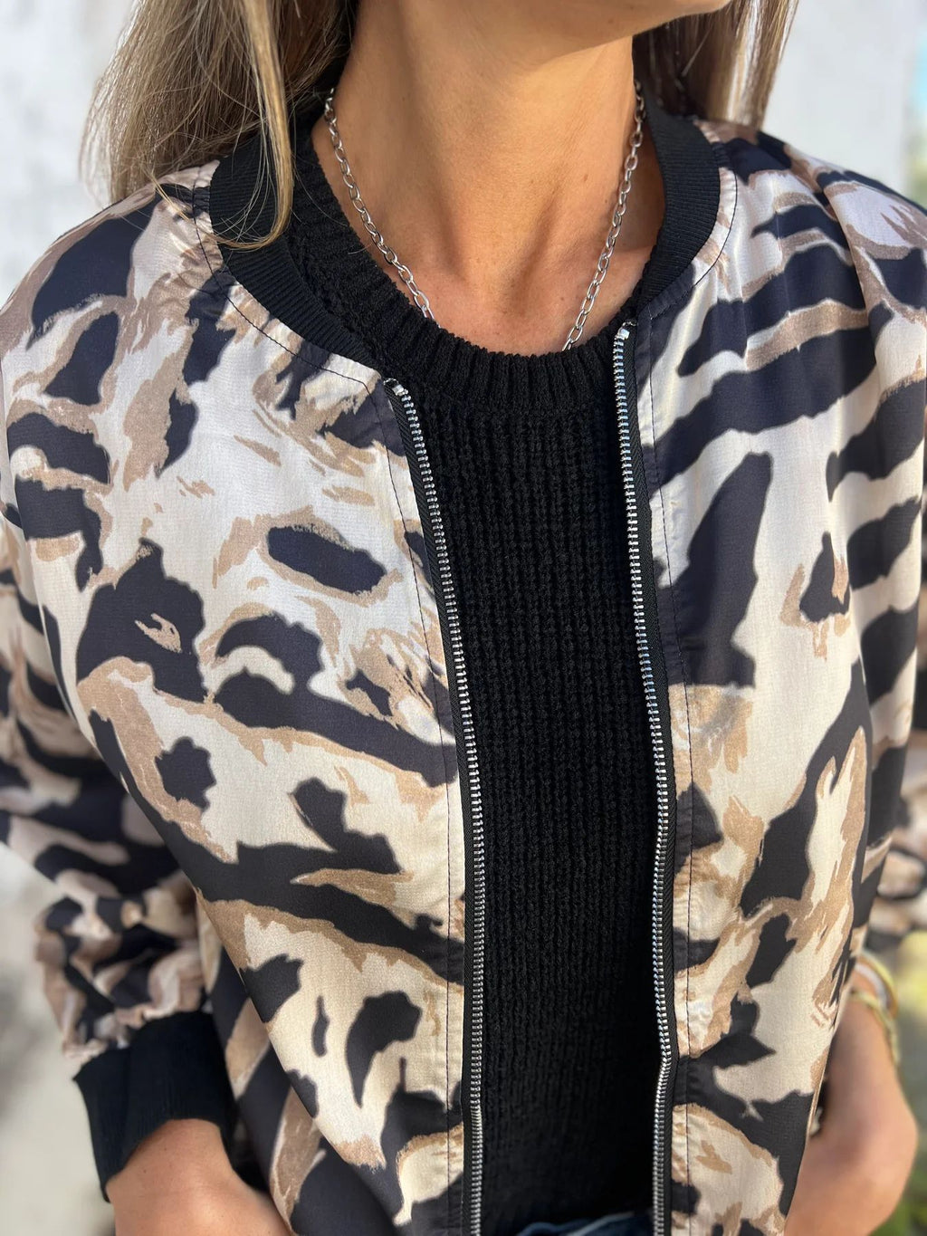 Jacket Zipper Coat Top Women