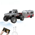 Mini RC Off-Road Truck with Trailer 1:64 Scale Die-Cast Remote Control Car with the Listed Color, Size or Set Options for Eve