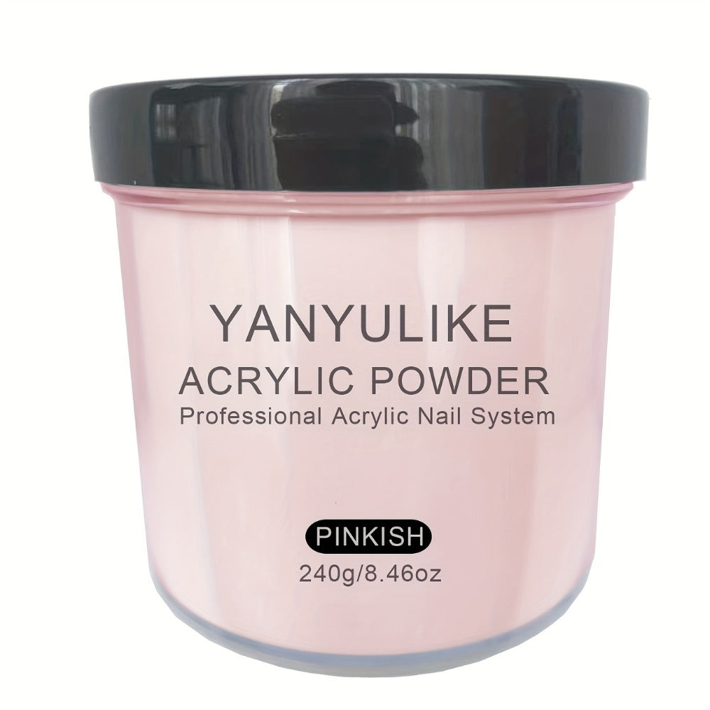 240g Acrylic Nail Powder Jar in Clear, Pink, Nude or White for Use with Compatible Acrylic Liquid — image 5