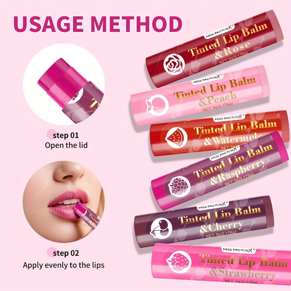 MISS FACTOR 30-Piece Tinted Lip Balm Set with Capped Tubes Organized into Six Color Groups — image 7