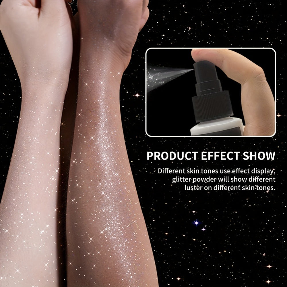 Body Shimmer Spray for Women – Star-Shaped Glitter Sparkle Mist 100ml Hydrating Formula for Body Hair & Clothes — image 11