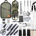 Camping Cookware Set, 31-Piece 304 Stainless Steel Camp Kitchen Tool Kit with Knives, Board and Organizer Bag — image 5