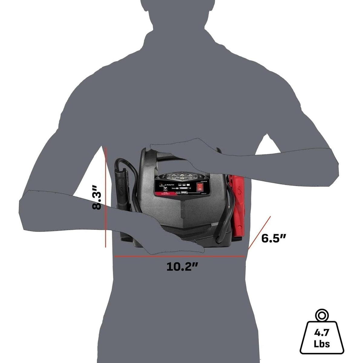 1200A Car Jump Starter and Power Station, 4-in-1 Solution, 150-PSI Air Compressor, 2.4A USB Charging: for 12V Sport — image 3