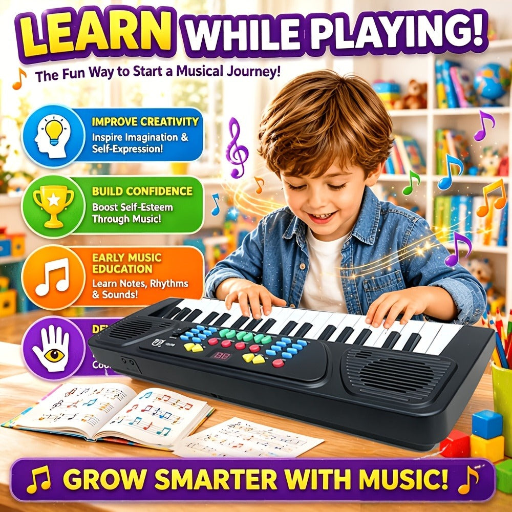Kids Keyboard Piano 37 Keys with Microphone, Portable Electronic Piano with the Listed Color, Size or Set Options for Everyda