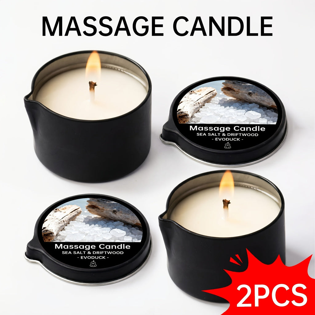 Massage Oil Candle 2-in-1 Soy Wax Scented Candle with Essential Oil – Moisturizing Warm Body Lotion for Spa Pedicure Relaxati