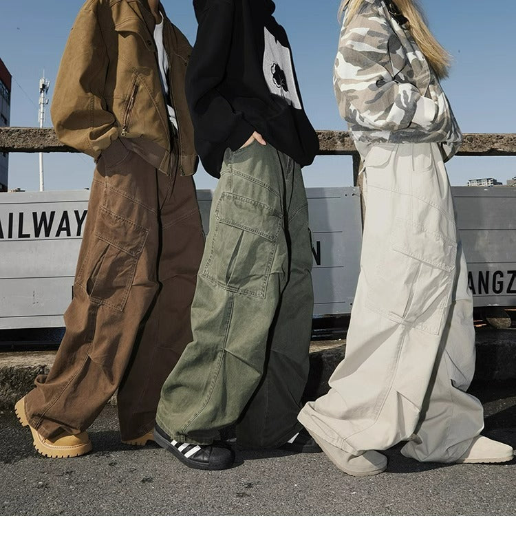 Pleated Paratrooper Work Trousers For Men