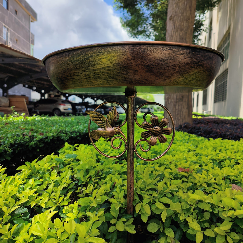Bird Feeder Cast Iron Vintage, Bird Bath Garden Outdoor Yard Decor for Garden, Yard and Pest Management — image 7