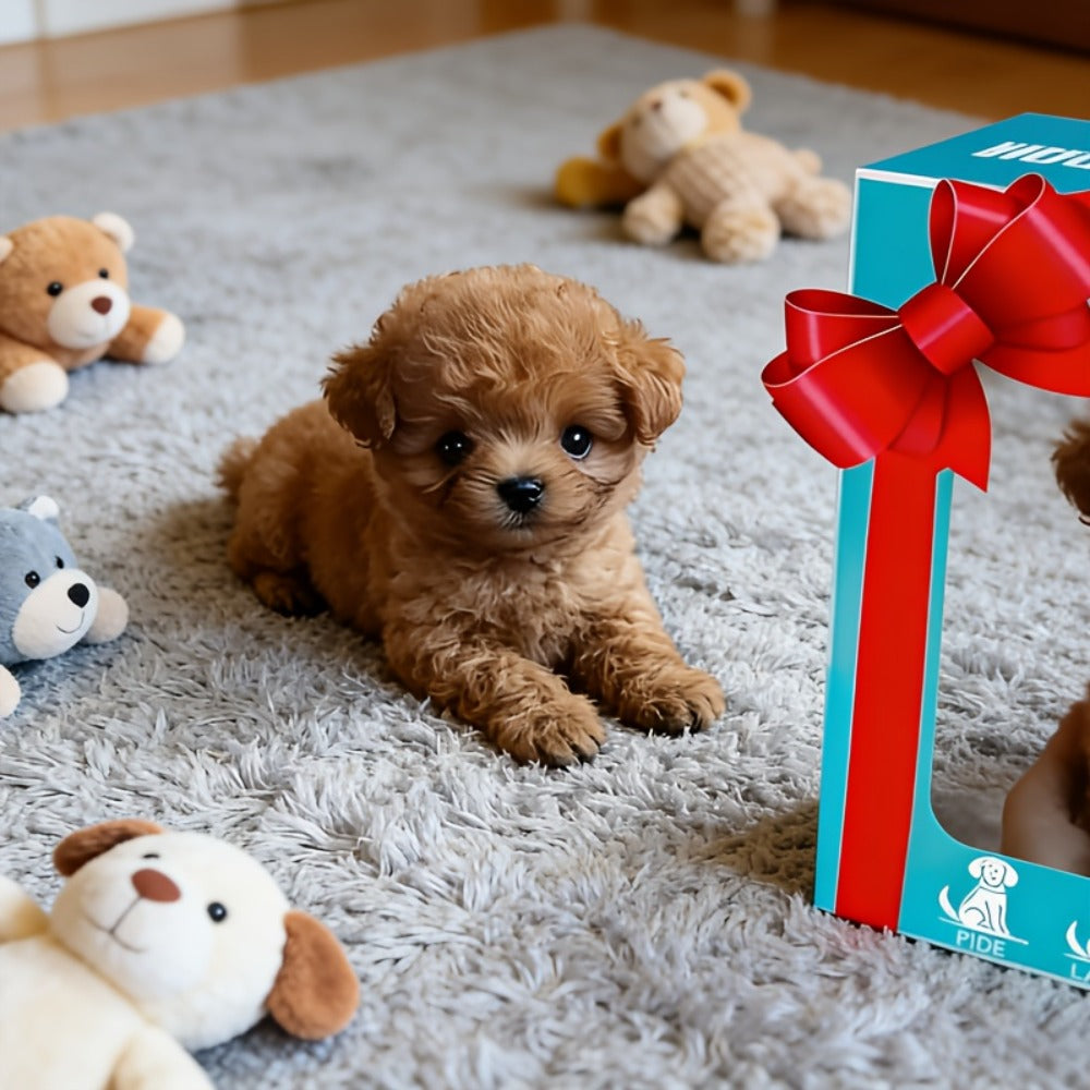 Two-Piece Brown Electronic Plush Puppy Toy Set with Walking and Barking Presentation and Boxed Dogs — image 6