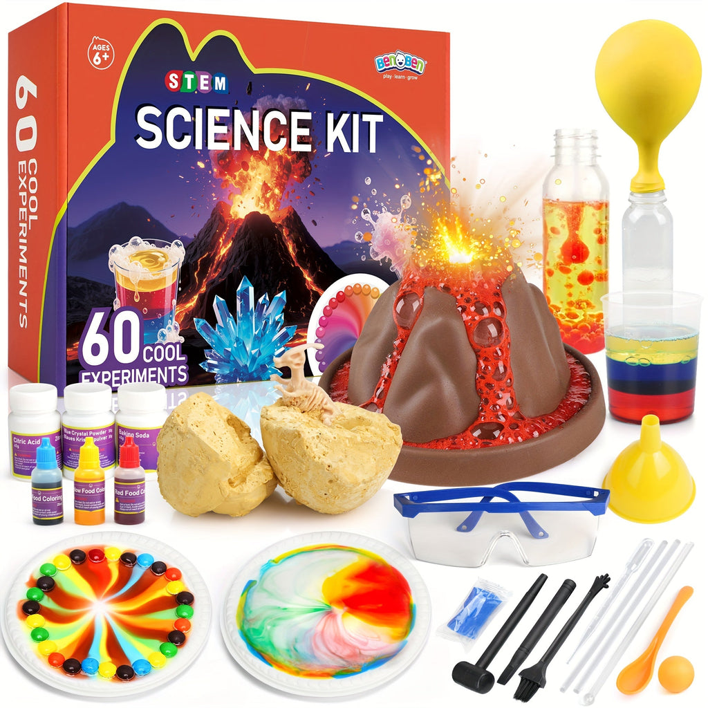 STEM Science Kit for Kids Ages 6-12, 60 80 105 Lab Experiments, Chemistry Set with Crystal Growing & Chemical Reactions — ima