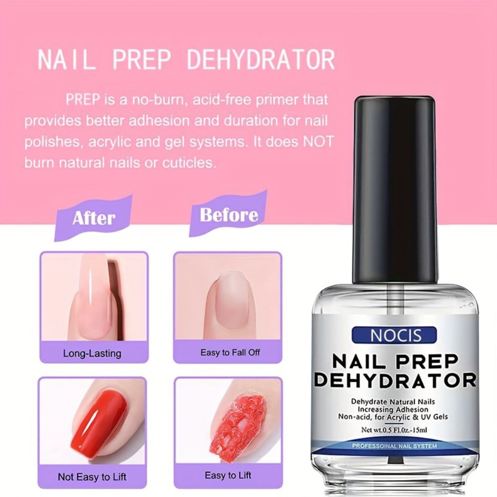 Acrylic Nail Kit NOCIS Clear, Pink and White Powders with Q Monomer, Primer, Brush Cleaner and Four Brushes — image 7