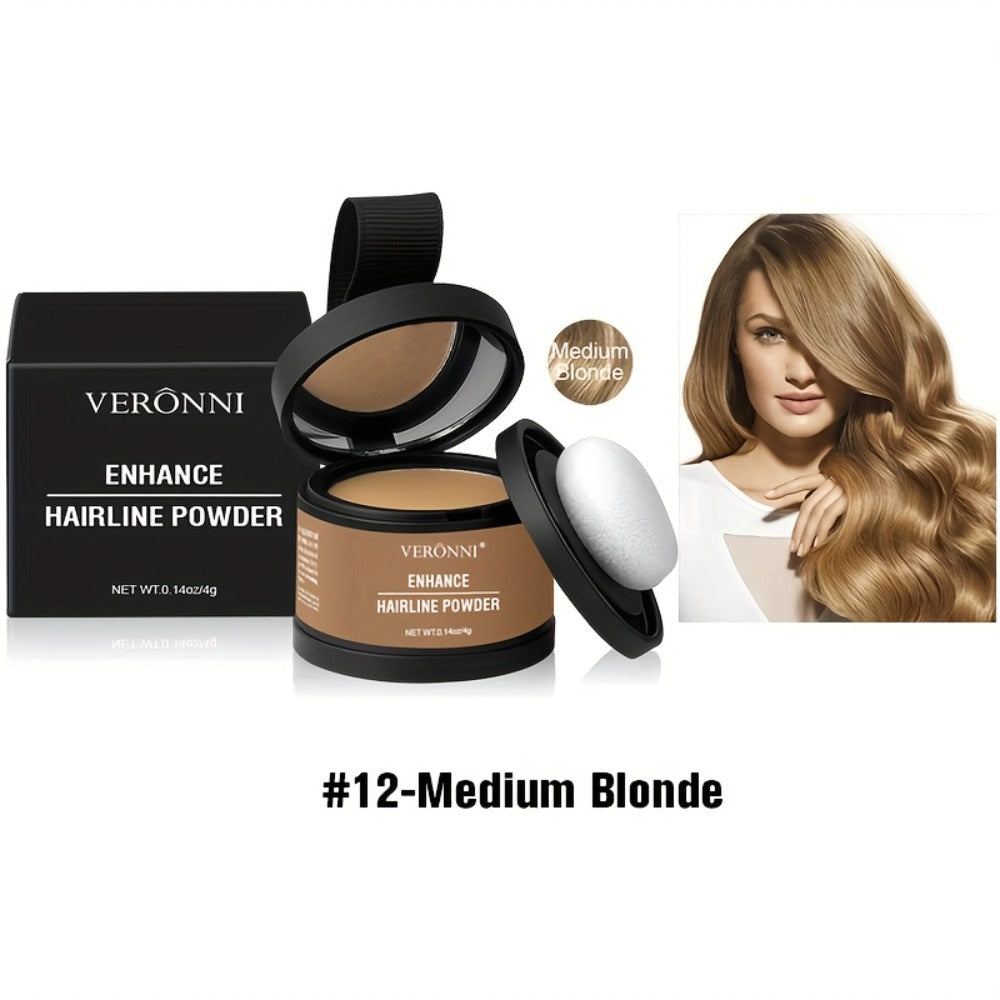 Hairline Shadow Powder Kit with Brush – Waterproof Hairline Concealer & Hair Root Touch Up Powder | Instant Fuller-Looking Ha