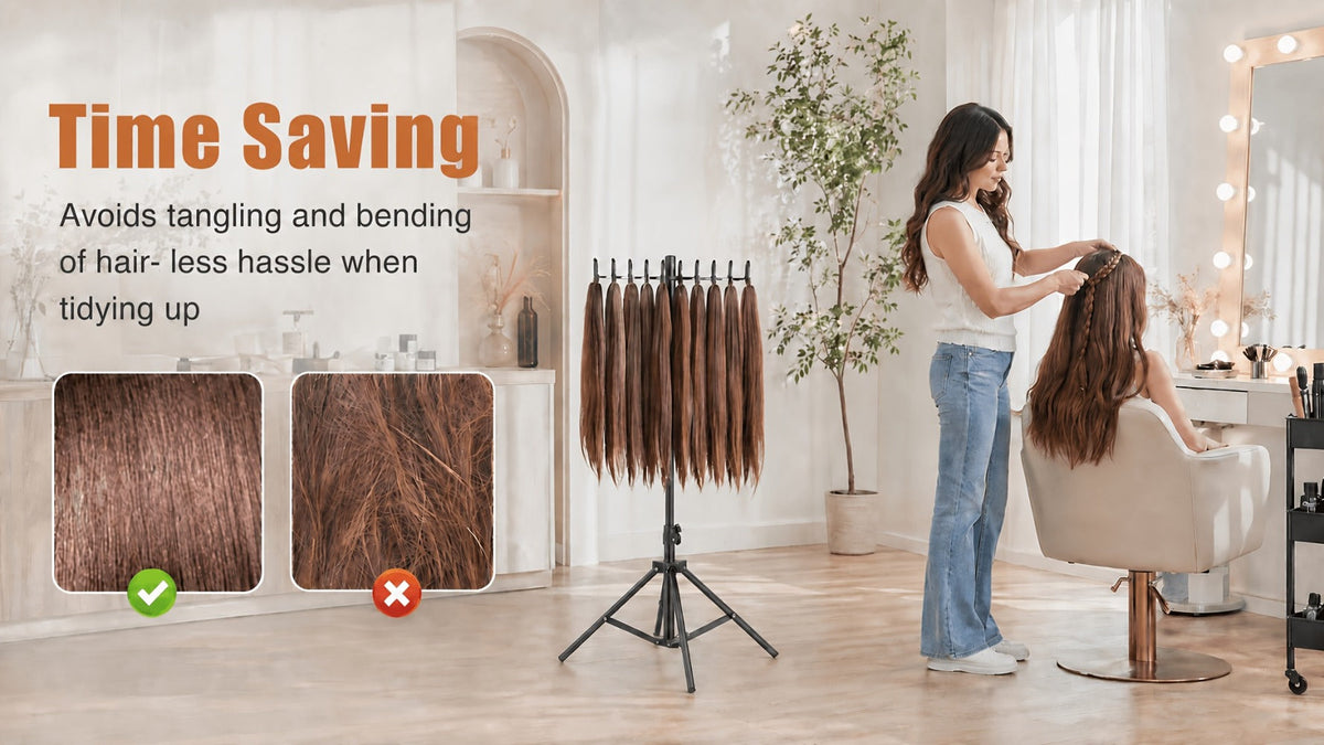 Braiding Hair Rack Hair Styling Tool with 144-Strand Layout, 30-50-Inch Height and Foldable Stand — image 15