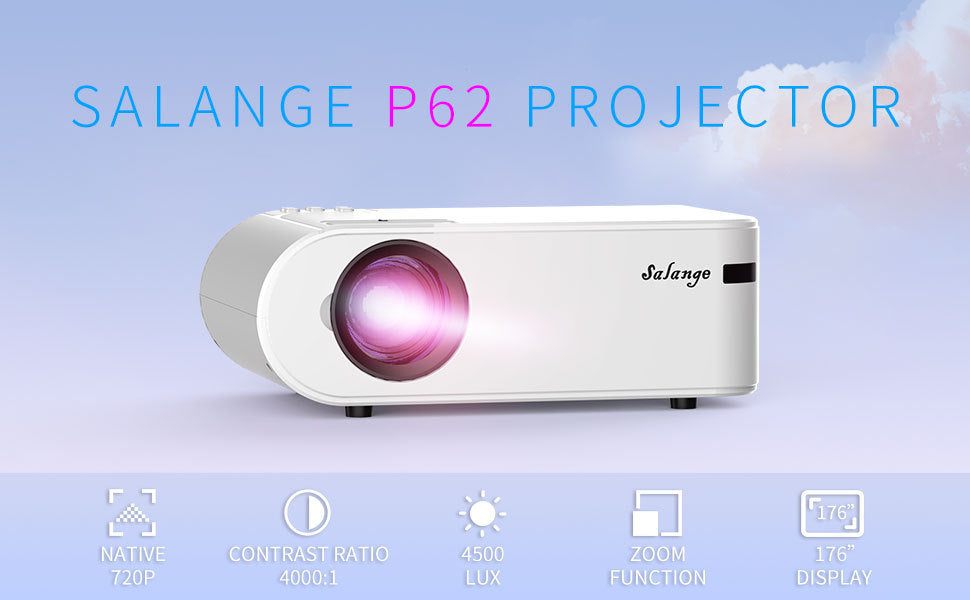 720p Portable Smart Projector P62 Supports Home Office HD Projector