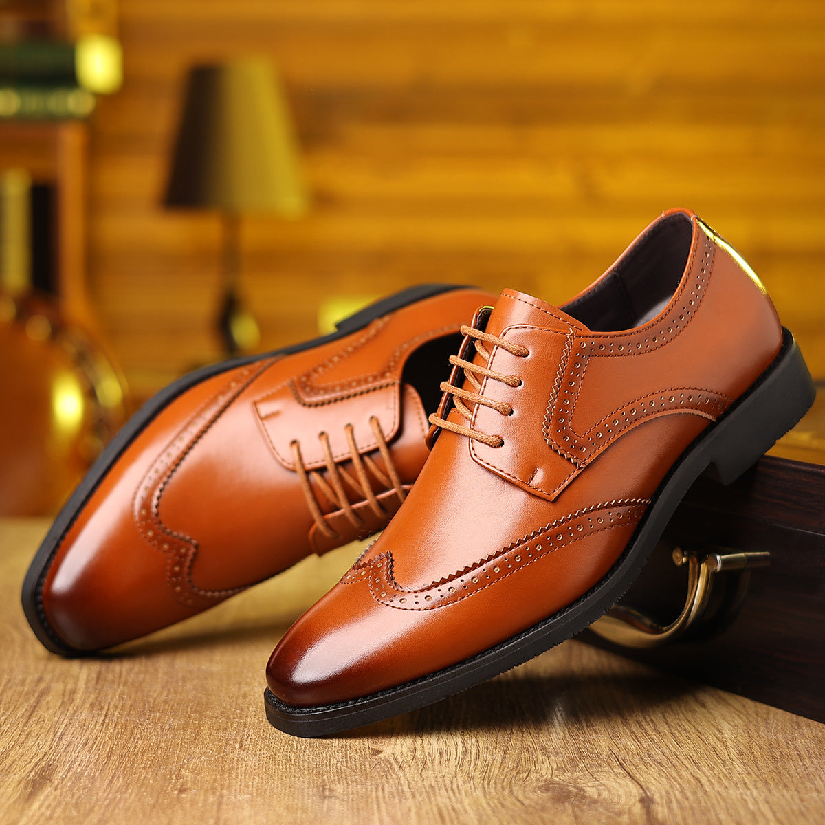 Men's Leather Formal Shoes - Soft Sole Casual Business Dress Shoes