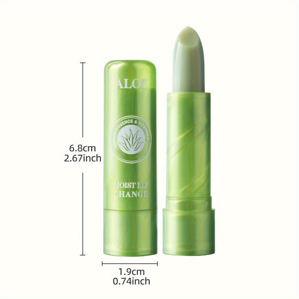 12-Piece Aloe-Themed Lip Balm Stick Set with Color-Changing Finish, Beeswax and Vitamin E Labels — image 6
