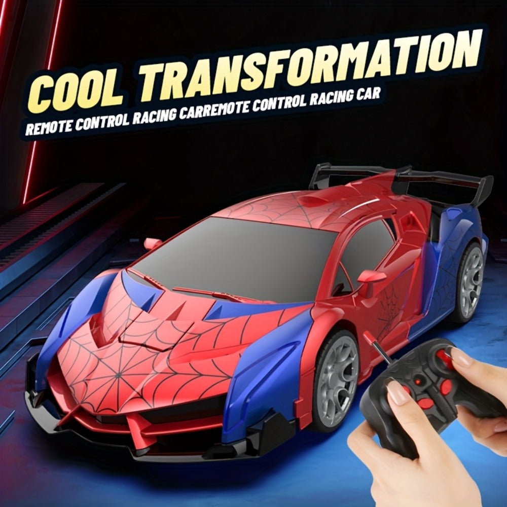 Robot Deformation Car for Kids 1:18 Blue & Red, One-Button Transform Remote Control Stunt Vehicle — image 10