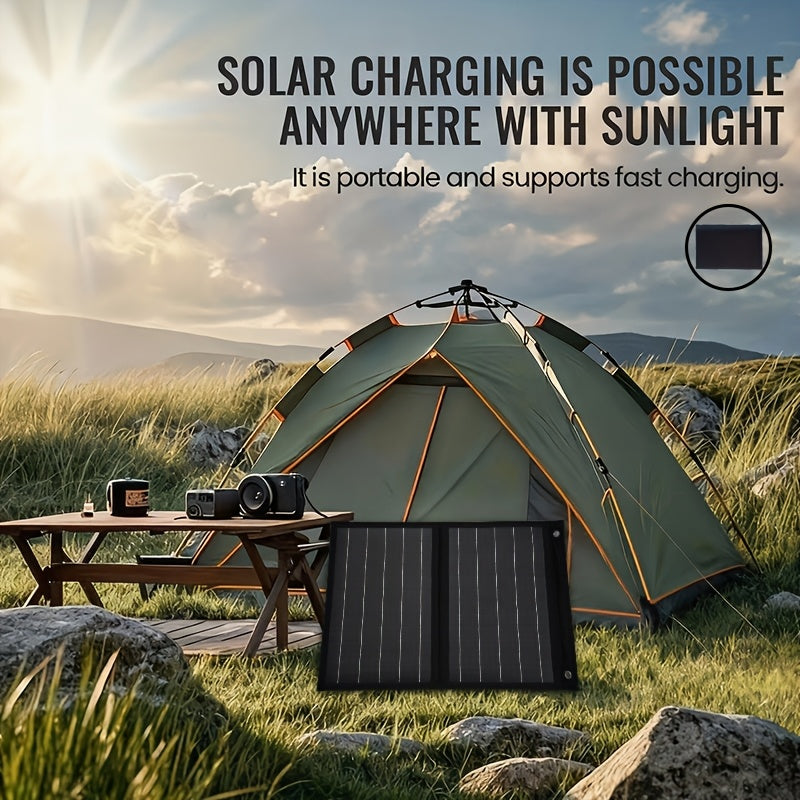 Solar Panel Charger, Foldable Portable Camping RV Power Station Laptop for Garden, Patio and Yard Use — image 8