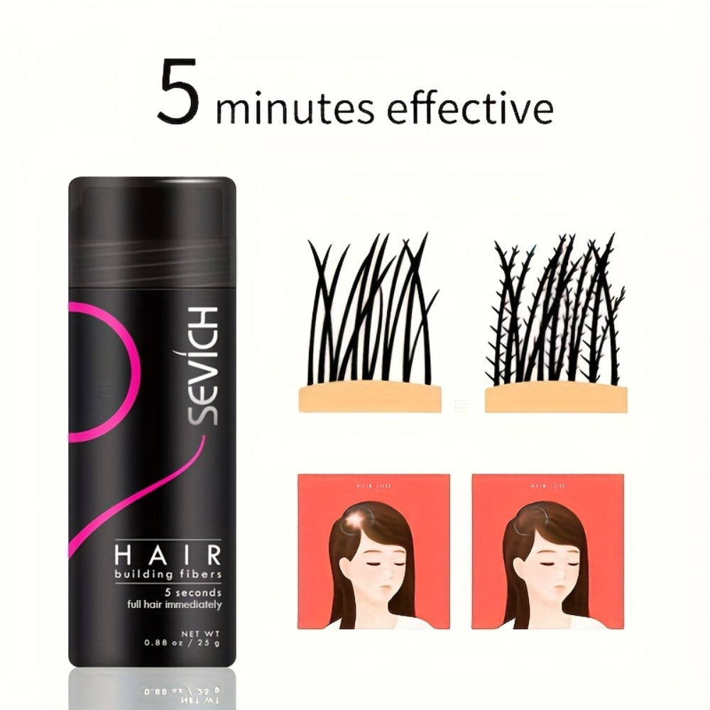 Compact Two-Piece Hair Fiber Set with Spray-Head Containers in Black, Dark Brown or Medium Brown — image 2