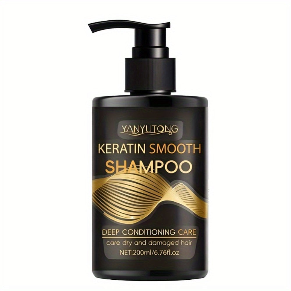 Keratin Shampoo and Conditioner Set Repairs Breakage Split Ends Moisturizes Scalp for Color-Treated Heat Damaged Dry Frizzy H