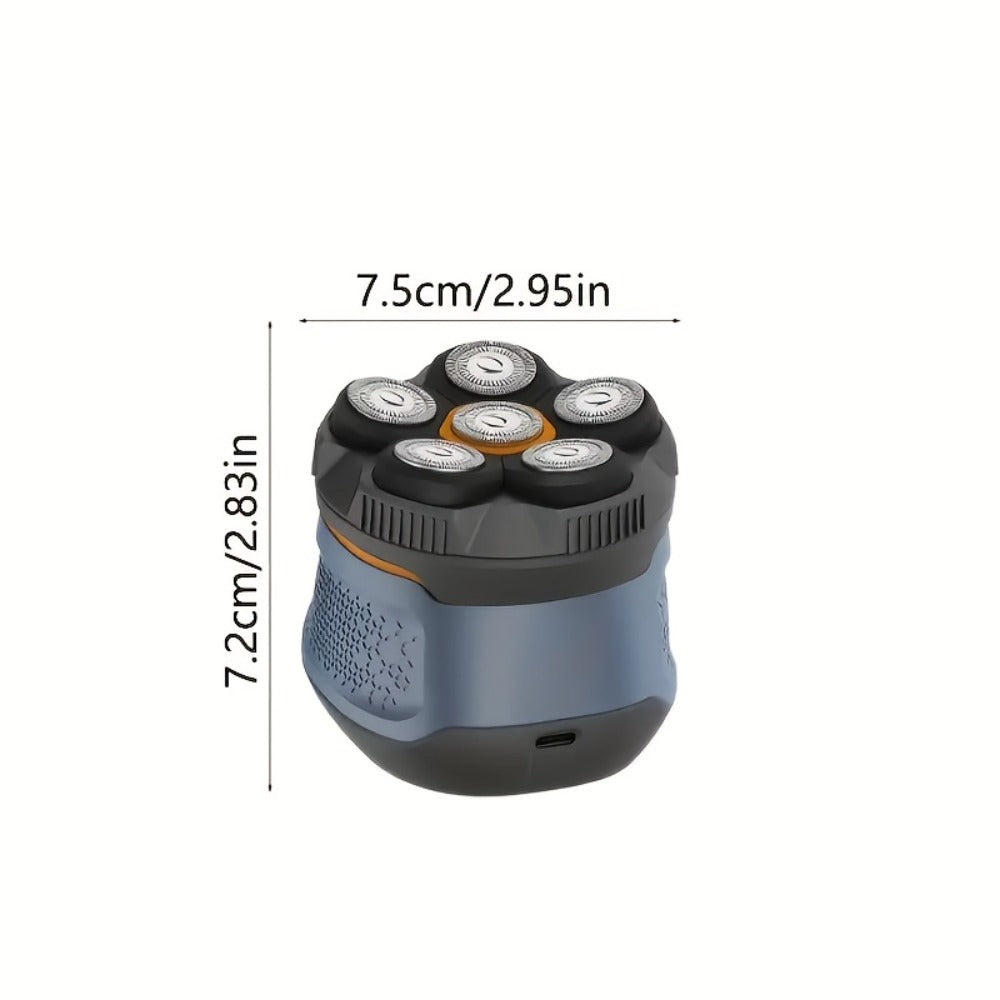 Electric Shaver 6D Dual-Ring Floating Blade with IPX7, Type-C Charging, LED Display and Nose Trimmer — image 9