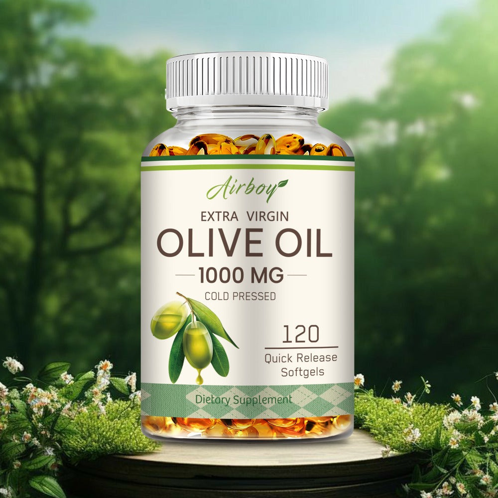 Extra Virgin Olive Oil Capsules 120 Softgels with Omega-9 Omega-6 & Palmitic Acid for Bath Time, Home Spa and Personal Care —