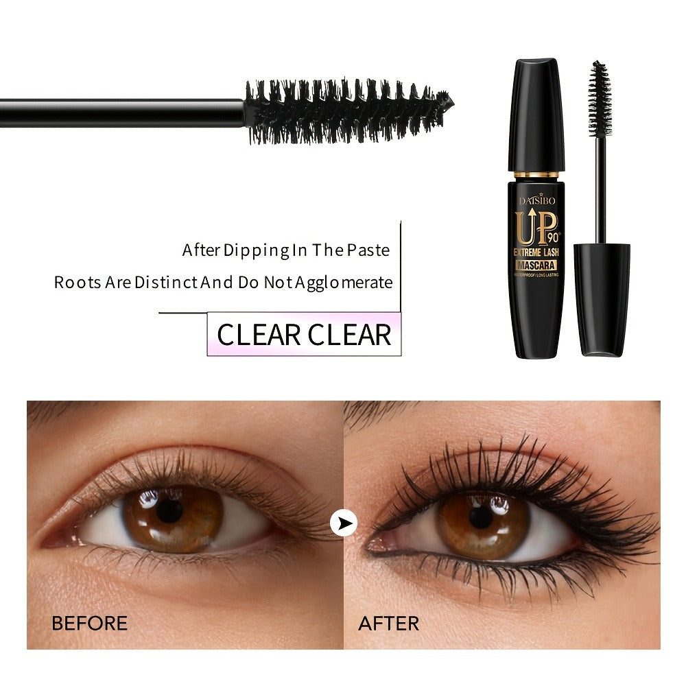 Black Mascara Four-Piece Set with Turquoise, Blue, Black and Magenta Tubes and Straight Bristle Wands — image 4