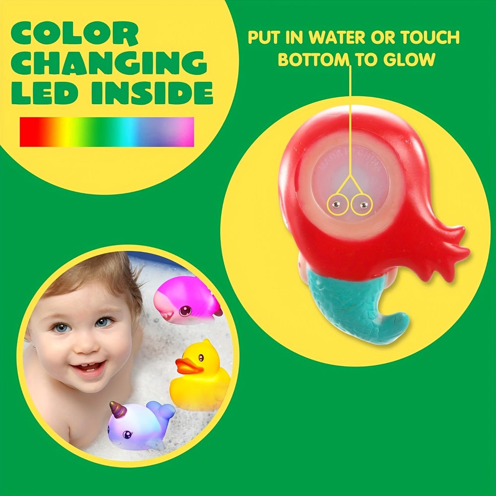 Colorful Light-Up Mermaid and Animal Bath Toy Sets with 2, 6, 8 or 12-Piece Checkout Options — image 6
