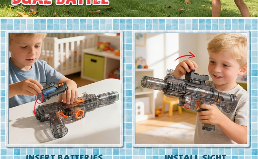 Two-Piece Electric Light-and-Sound Water Blaster Sets in 727 or 737 Models and Blue or Black Colors — image 30