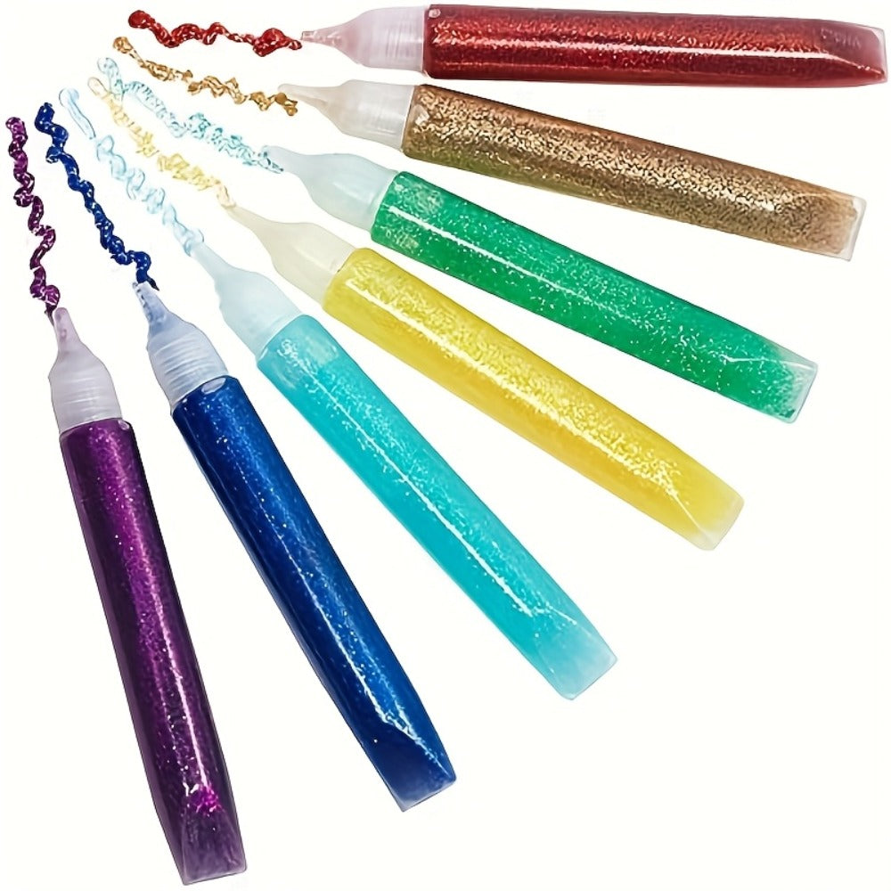 Glitter Glue Pens 30 Count Sparkle Set for Kids, 15 Colors Extra Fine Gel Glue for Arts Crafts Scrapbooking Slime School Proj