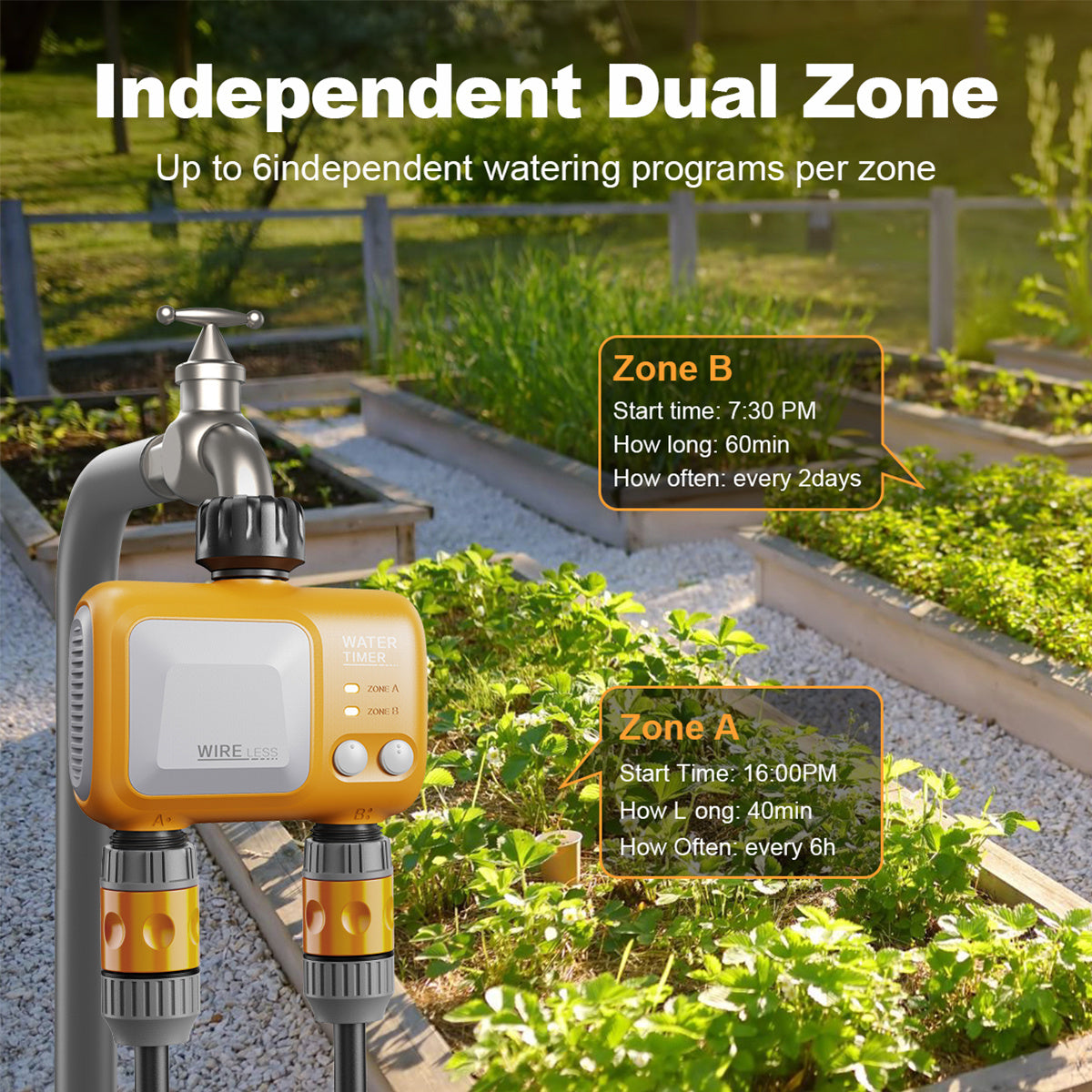 WiFi Hose Timer Dual Outlet Smart | App Control Garden Lawn Irrigation — image 2