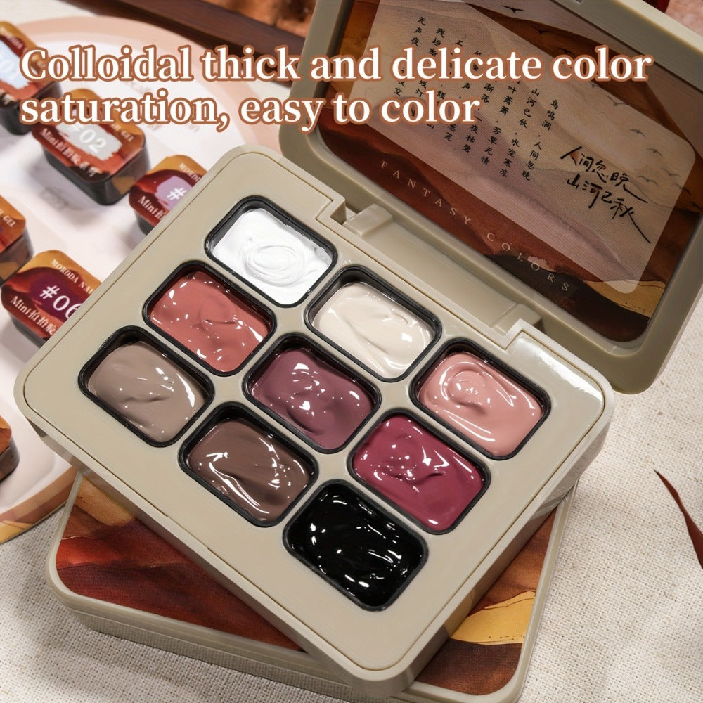 Gel Nail Polish Set with MORDDA Label, 9 Gradient Colors in the Yi Qiu Ci Nine-Grid Palette — image 7