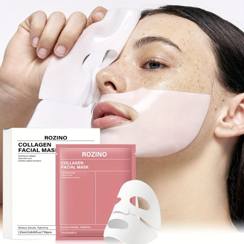 Bio-Collagen Hydrogel Sheet Mask Set 10 Pcs, Korean Beauty Face Mask with Aloe Vera, Intense Hydration — image 15